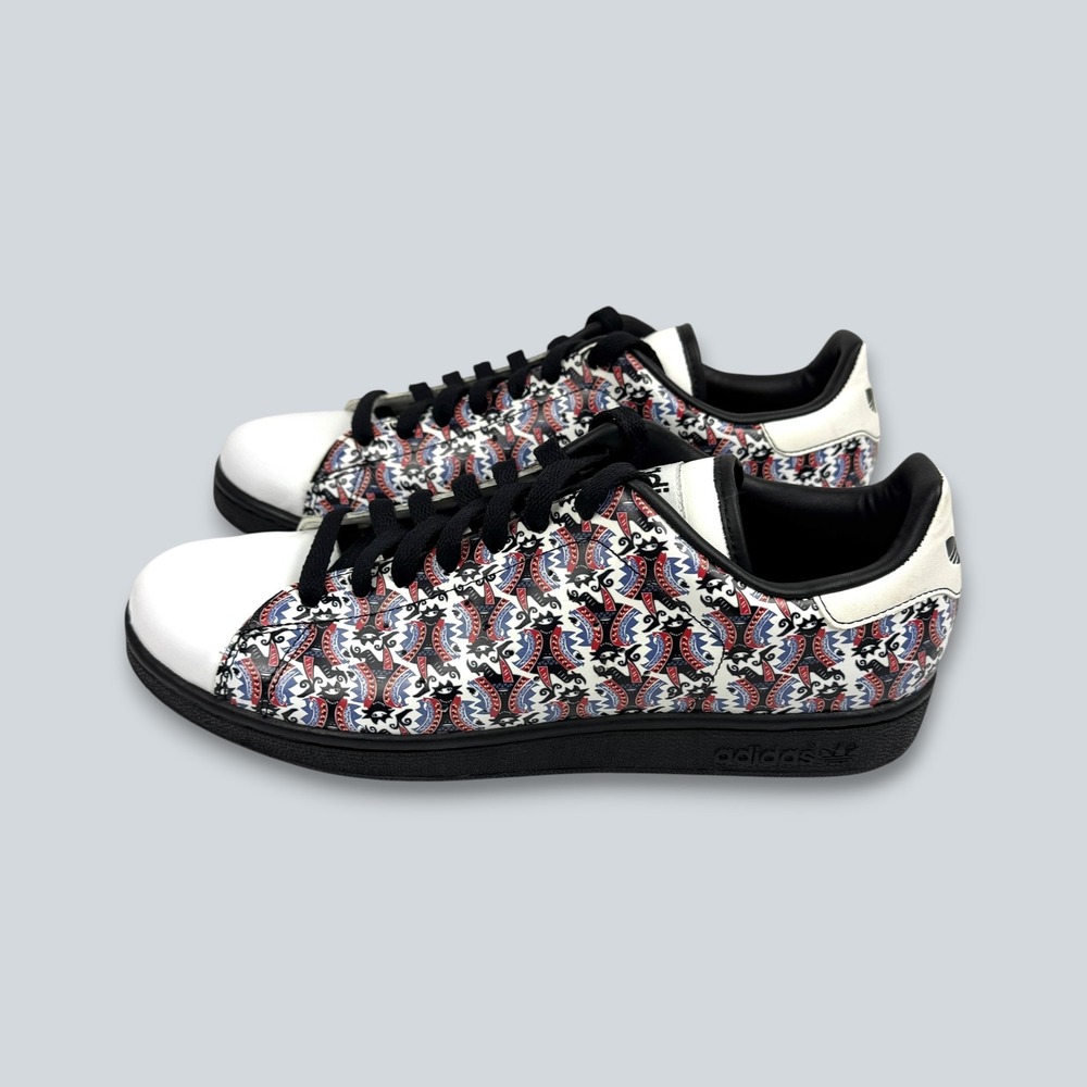 ADIDAS Collab STAN SMITH 2 Athletic Shoes Sz 10 Court Jester Joker Graffiti Art - Picture 5 of 13